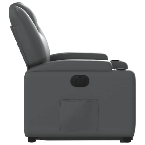 Fauteuil inclinable électrique en similicuir gris de vidaXL