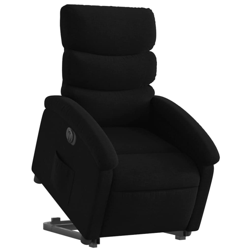 vidaXL Electric Stand up Recliner Chair Black Fabric