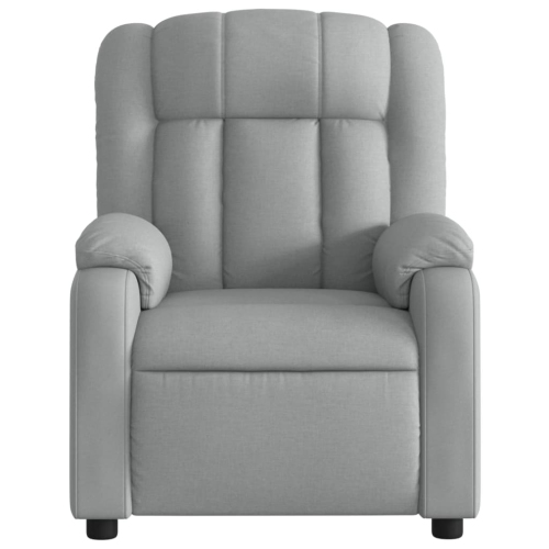 Fauteuil de massage inclinable électrique en tissu gris pâle de vidaXL