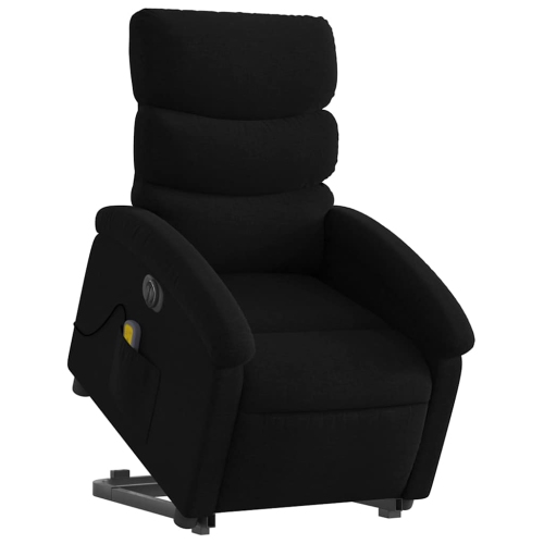 vidaXL Electric Stand up Massage Recliner Chair Black Fabric