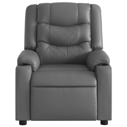 Fauteuil de massage inclinable en similicuir gris de vidaXL