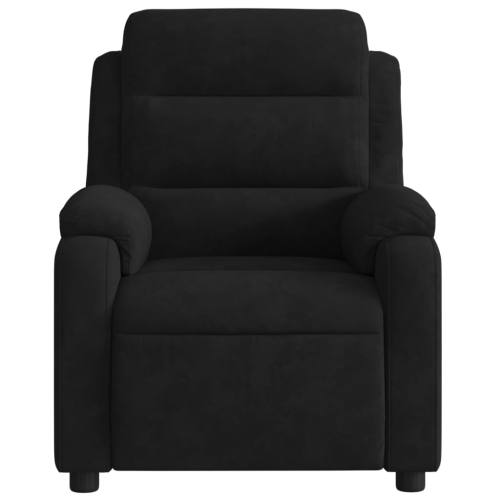 Fauteuil de massage inclinable en velours noir vidaXL