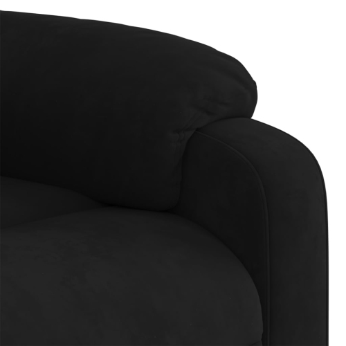 Fauteuil de massage inclinable en velours noir vidaXL