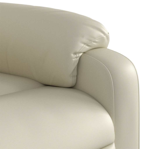 Fauteuil de massage inclinable électrique en similicuir crème de vidaXL