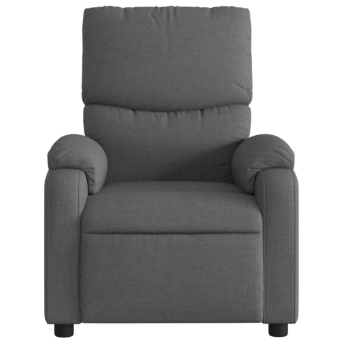 Fauteuil de massage inclinable en tissu gris foncé vidaXL