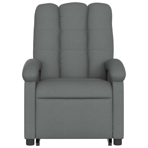 Fauteuil de massage inclinable en tissu gris foncé VidaXL