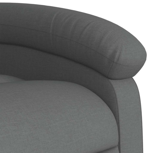 Fauteuil de massage inclinable en tissu gris foncé VidaXL
