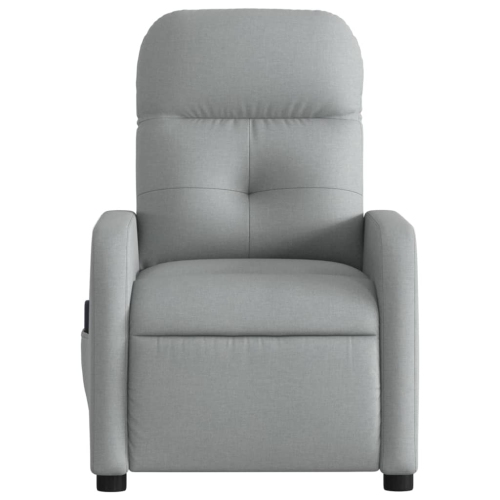 Fauteuil de massage inclinable en tissu gris pâle de vidaXL