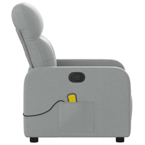 Fauteuil de massage inclinable en tissu gris pâle de vidaXL