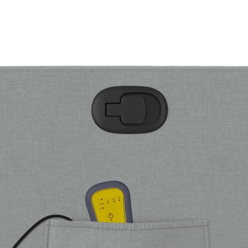 Fauteuil de massage inclinable en tissu gris pâle de vidaXL