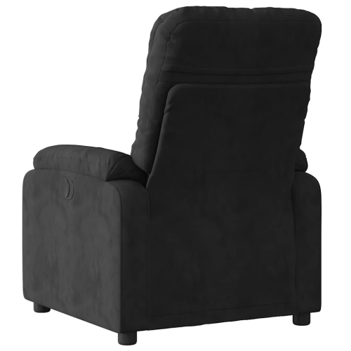 Fauteuil de massage inclinable électrique en microfibre noire de vidaXL