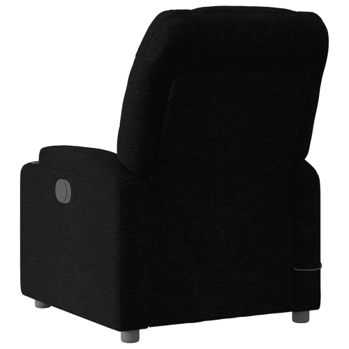 Fauteuil de massage inclinable électrique en tissu noir de vidaXL