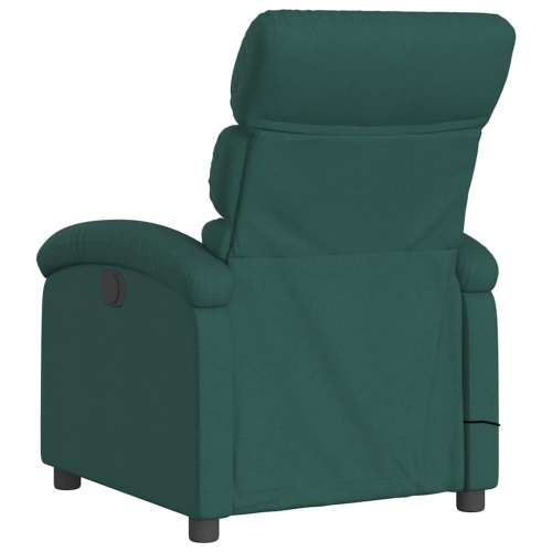 vidaXL Massage Recliner Chair Dark Green Fabric