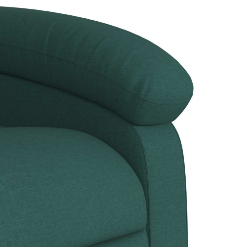 vidaXL Massage Recliner Chair Dark Green Fabric