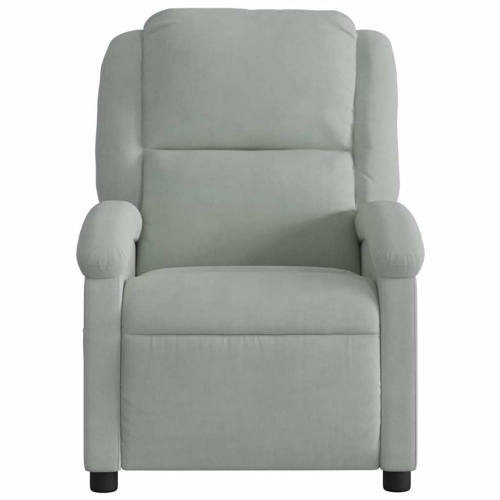 Fauteuil de massage inclinable électrique vidaXL velours gris pâle