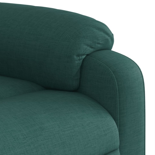 Fauteuil de massage inclinable en tissu vert foncé vidaXL