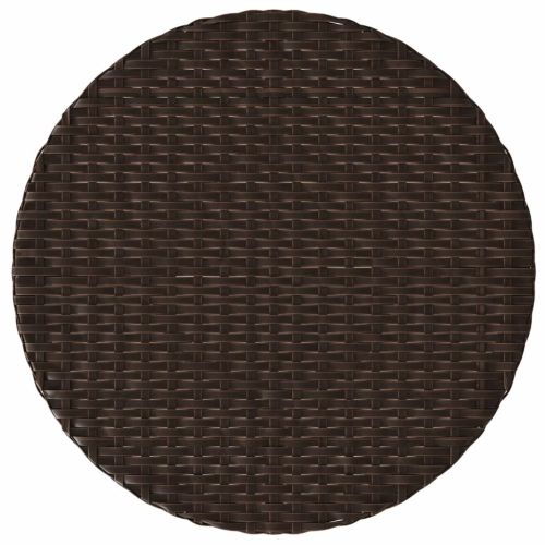 Ensemble bistro de 3 pièces avec coussins en rotin de polyester brun vidaXL