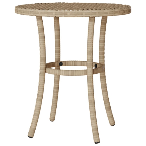 Ensemble bistro de 3 pièces avec coussins en rotin de polyester beige vidaXL