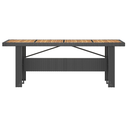 vidaXL 9 Piece Outdoor Dining Set with Cushions Poly Rattan Black