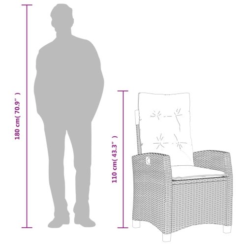 Ensemble de salle à manger de jardin de 5 pièces avec coussins en rotin de polyester beige vidaXL