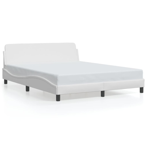 vidaXL Bed Frame without Mattress White 152x203 cm Faux Leather