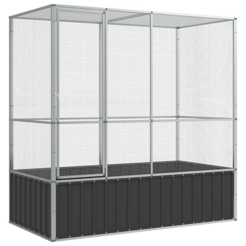 VidaXL Aviary argenté 210.5x107 x 212&nbsp;cm acier