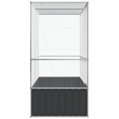 VidaXL Aviary argenté 210.5x107 x 212&nbsp;cm acier