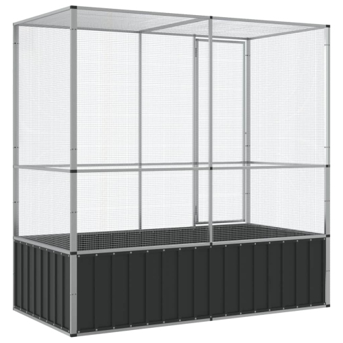 VidaXL Aviary argenté 210.5x107 x 212&nbsp;cm acier