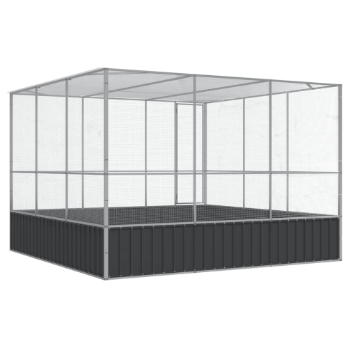 vidaXL Aviary Silver 311x307x212 cm Steel