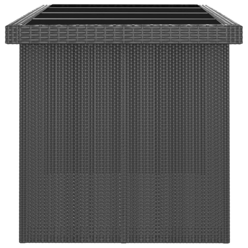 vidaXL 9 Piece Outdoor Dining Set with Cushions Poly Rattan Black