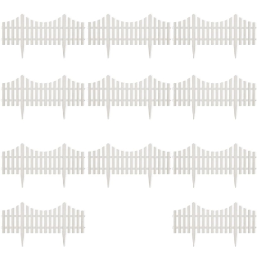 Séparateur de pelouse blanc, 17 pièces, 32,8 pi