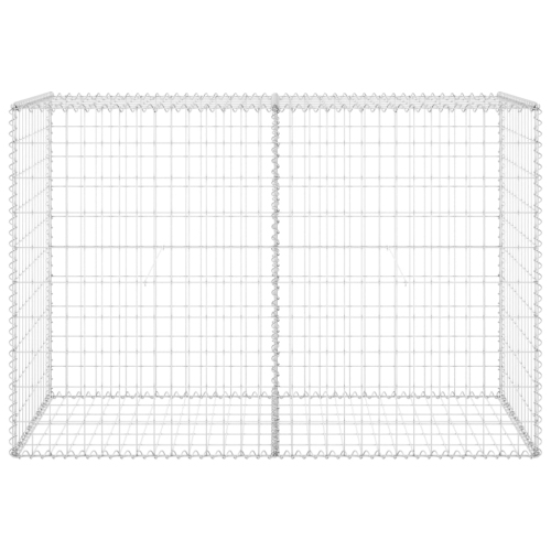 vidaXL Gabion Wall with Covers Galvanized Steel 59.1"x23.6"x39.4"