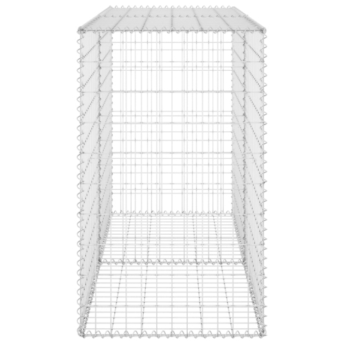 vidaXL Gabion Wall with Covers Galvanized Steel 59.1"x23.6"x39.4"