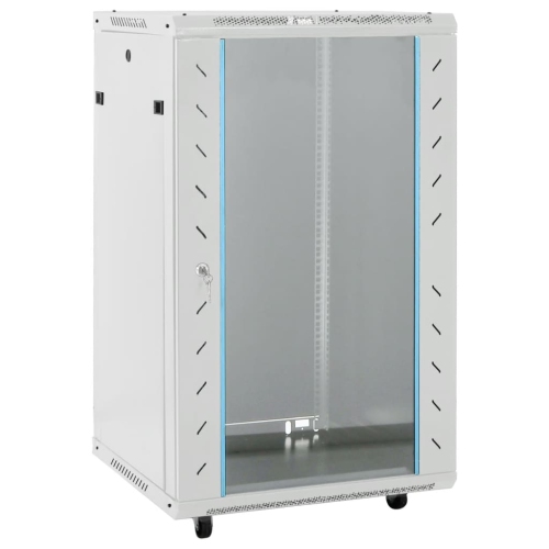 Armoire réseau 18U de vidaXL avec pieds pivotants 19 po IP20 60x60 100&nbsp;cm