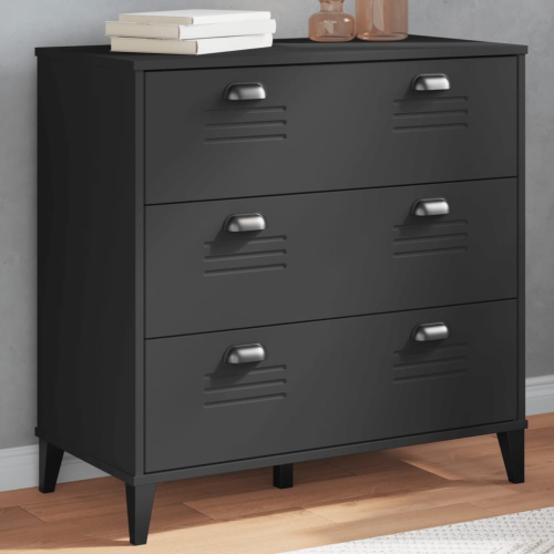 VIDAXL  Drawer Cabinet Viken Black Engineered Wood