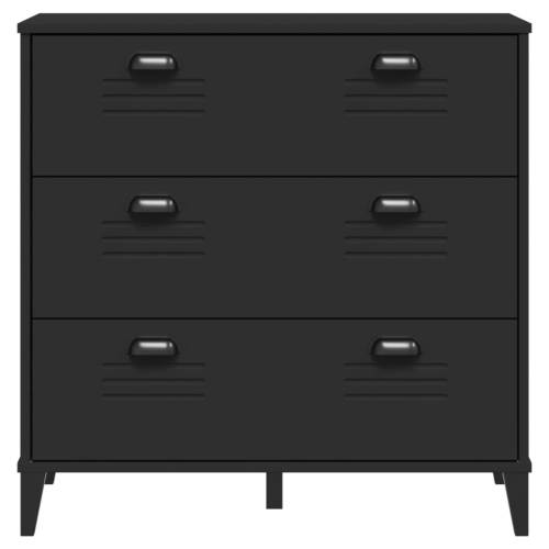 vidaXL Drawer Cabinet VIKEN Black Engineered Wood