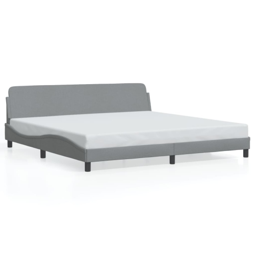 vidaXL Bed Frame "Dover" Light Grey 193x203 cm Fabric