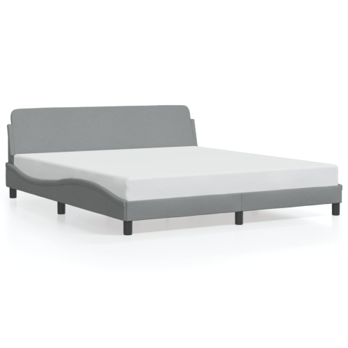 Cadre de lit vidaXL «&nbsp;Dover&nbsp;», tissu 213&nbsp;cm 183&nbsp;po gris clair