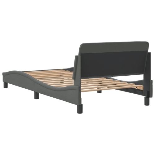 vidaXL Bed Frame "Dover" Dark Grey 100x190 cm Fabric