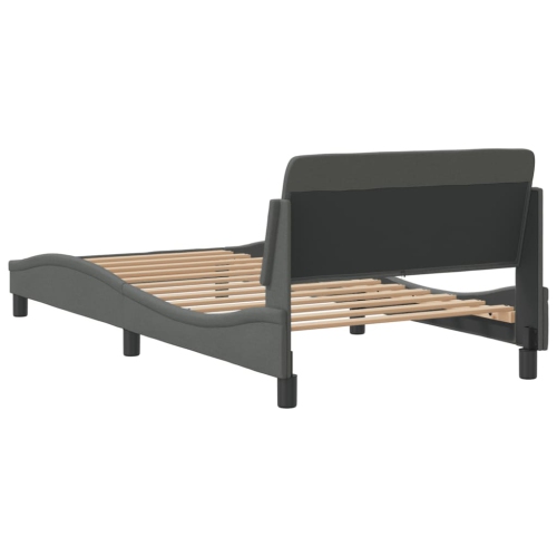 vidaXL Bed Frame "Dover" Dark Grey 100x203 cm Fabric