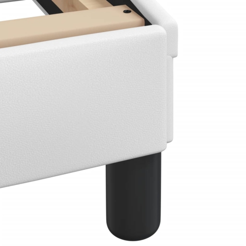 Cadre de lit vidaXL « Dover » en similicuir blanc de 100 po 190 cm