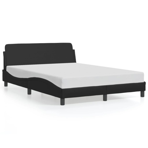 vidaXL Bed Frame without Mattress Black 137x190 cm Faux Leather