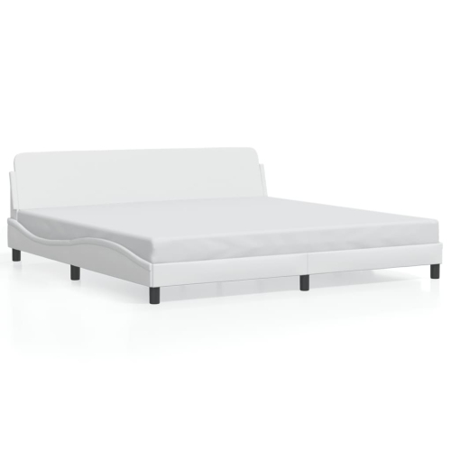 vidaXL Bed Frame "Dover" White 193x203 cm Faux Leather