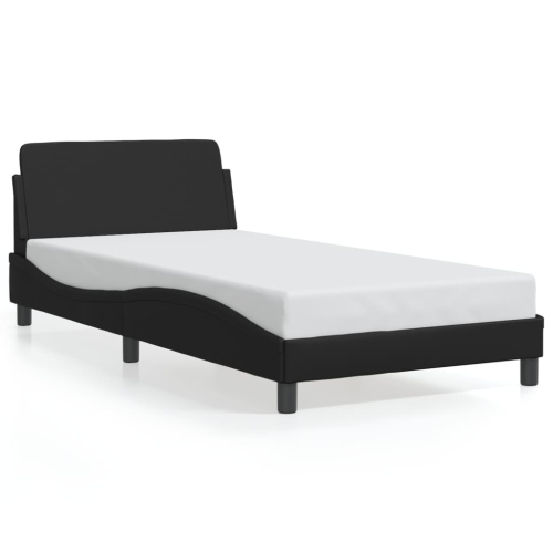 vidaXL Bed Frame without Mattress Black 100x190 cm Faux Leather