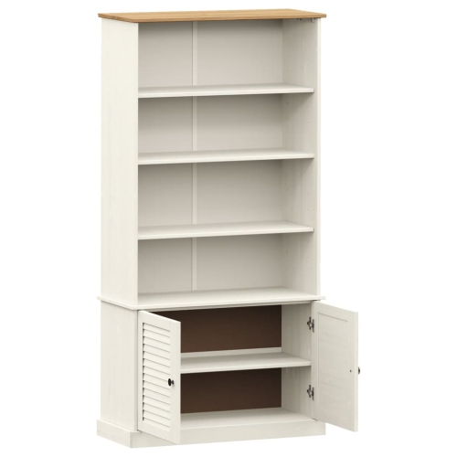 vidaXL Bookcase VIGO White 85x35x170 cm Solid Wood Pine