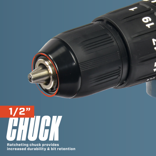 SENIX X2 20V Max* 1/2-Inch Cordless Hammer Drill/Driver, Brushless Motor Driver, Includes 2.0 Ah Battery and Charger