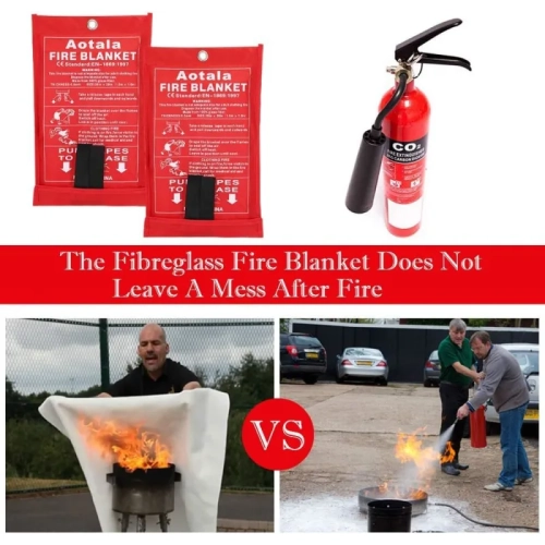 Emergency Fire Blankets for Home & Kitchen | Fireproof Blanket for Camping, BBQ, Fireplace, Office | 2-Pack