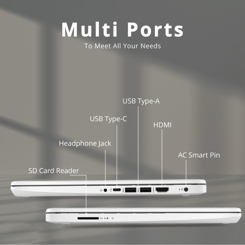 HP Premium Stream 14" HD BrightView Laptop, Intel Celeron N4120, 224GB Storage(64GB eMMC+160GB Docking Station Set), 8GB RAM, Intel UHD Graphics, 1