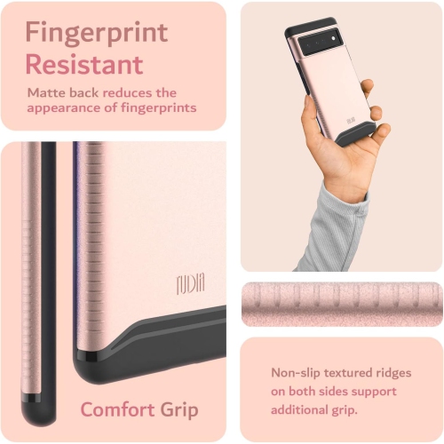 Étui double couche Merge de TUDIA pour Pixel 6 Pro de Google - Rose doré