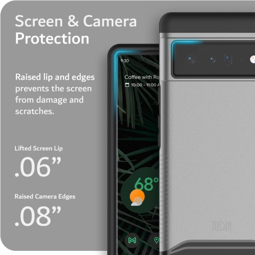Étui double couche Merge de TUDIA pour Pixel 6 Pro de Google - Ardoise métallique